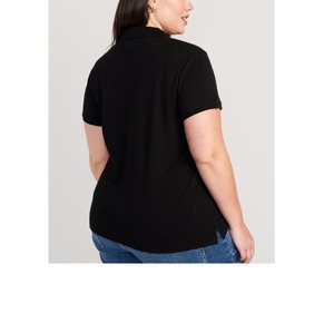 Camiseta de manga corta para mujer, cuello Polo, decoración de botones, Top Color corto de punto de nuevo, camisa Base informal de verano de BD - Product Image 4