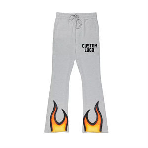 Vente en gros Ensemble sweat à capuche et pantalon de survêtement pour homme Écusson de broderie 100% coton Suits évasés Ensemble de survêtements assortis décontractés personnalisés - Product Image 4