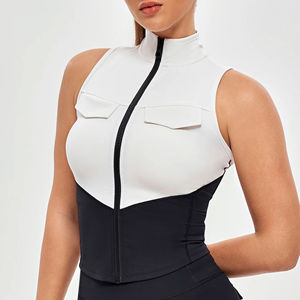 Top Corto Deportivo Personalizado con Logotipo, Diseño Popular de Verano 2025, Top Corto sin Mangas para Mujer, Ropa de Gimnasio - Product Image 2