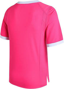 Camisetas de fútbol en blanco para hombre, camiseta de fútbol rosa, camiseta de práctica de malla atlética ligera con corte con cuello en V - Product Image 2