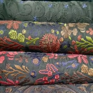 Embroidered Brocade Fabrics - Product Image 1