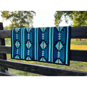 Couverture de selle Western Show Horse Design néo-zélandais Couverture de selle en laine faite à la main Top Tapis de selle en laine Taille - Product Image 1