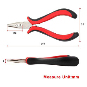Micro anneaux perles pince d'enlèvement de lien professionnel multi-outils pince d'extension de cheveux outils pince à pointe courbée en acier inoxydable - Product Image 4