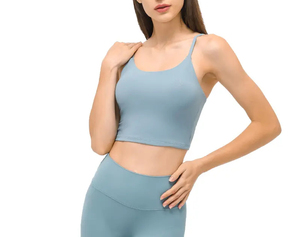 Alta calidad transpirable Treylene80 % Spendex20 % para mujer de talla grande Tanktop Color sólido Casual entrenamiento correr Fitness Crop Top tamaño - Product Image 3