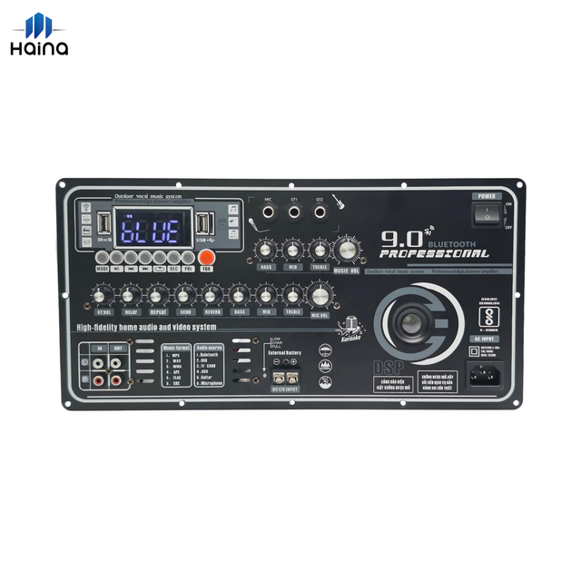 Professional Karaoke Power Amplifier 300W 5.0 Audio Amplifier with TWS Microphone Input for Home Speaker