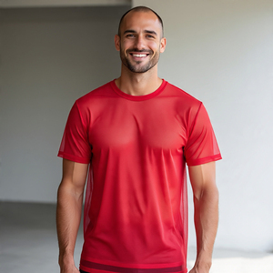 OEM Sheer Mesh Top Tank <b>Men's</b> Sleeveless Workout See Through <b>Singlet</b> Vest Bodybuilding Muscle Gym Fitness Sheer Mesh Tops <b>Men</b> - Product Image 3