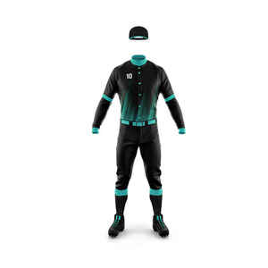 Traje de Club de sublimación Uniforme de béisbol de manga larga de alta calidad para hombres Conjuntos de uniformes de béisbol transpirables - Product Image 5