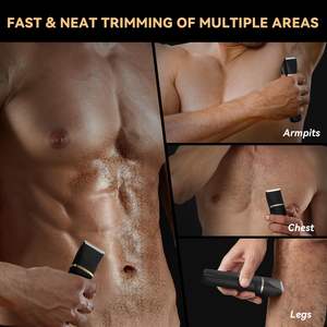 Afeitadora Corporal Eléctrica Recargable Tipo-C para Hombre, Resistente al Agua, con Cuchilla de Cerámica Reemplazable y Base - Product Image 3