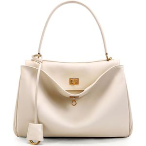 Sac à main bandoulière en cuir de vache véritable pour femmes, sac à bandoulière en cuir souple, style classique décontracté - Product Image 2