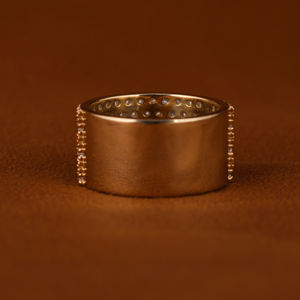 Anillo de media eternidad unisex de oro macizo de 10 quilates hecho a mano con diamantes cultivados en laboratorio de 2.10-2.60 quilates, chapado, regalo de compromiso, certificado IGI, moderno - Product Image 4