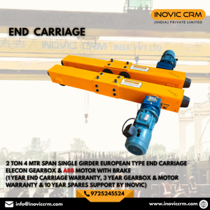 Inovic CRM กล่องเกียร์มอเตอร์ขับเคลื่อนท้ายสำหรับงานหนักสำหรับเครน EOT ส่วนประกอบเครนเหนือศีรษะคานคู่แบบเดี่ยว - Product Image 6