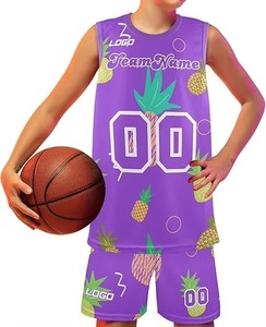 Uniformes de Baloncesto Personalizados al por Mayor, Nuevo Diseño, Impresión por Transferencia de Calor, Transpirable, 100% Poliéster, Ropa Deportiva sin Mangas para Verano - Product Image 1