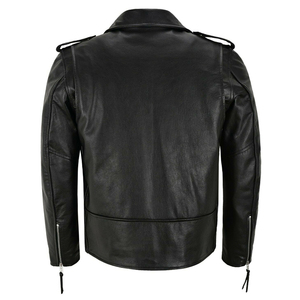Veste en cuir hautement fabriquée au design unique pour hommes vestes en cuir à la mode d'hiver à coupe régulière pour hommes - Product Image 2