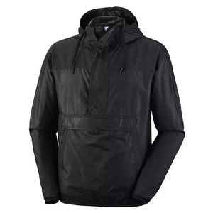 แจ็กเก็ตสำหรับฤดูหนาวแนวสตรีทชั้นสูงสำหรับผู้ชายดีไซน์ตามสั่งมีซิปปิดผ้าใบสีดำคุณภาพสูงไนลอนโลโก้ - Product Image 1