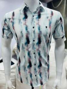 Camisetas de algodón polivinílico impresas para hombres de la mejor calidad Camisas duraderas de diseño floral de La India para un uso duradero - Product Image 4