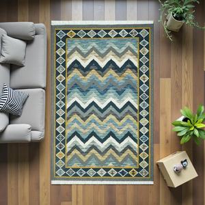 Tapis Kilim en laine tissé à la main, tissage plat, motif abstrait, écologique, épais, moderne, tapis décoratif - Product Image 6