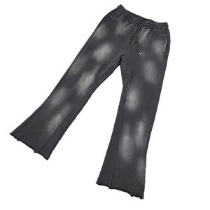 2025 tendance unisexe pantalon évasé taille moyenne respirant lavage à l'acide personnalisé broderie Patch haut de gamme décontracté hiver Collection - Product Image 5