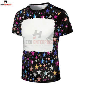 Hot Selling 100% Polyester Casual T-Shirts Sublimation Printed Short Sleeve <b>Canvas</b> for Adults - Product Image 4