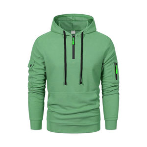 New Arrival <b>Men</b> Embroidered <b>Fleece</b> Quarter Zip Neck Golf Pullover Best Hoodies Custom Printing Breathable Outdoor Jogging Casual - Product Image 4