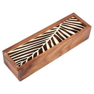 decoration Eco Friendly Promotional Bamboo Wooden Pen Case Custom Logo Printing Gift Pen Box Wooden Ballpoint Pen Cases - Product Image 2