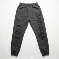 Pantalon de survêtement moulant Y2K pour femme en polyester/coton épais, style streetwear hiver, avec imprimé 3D en relief et taille élastique sans couture