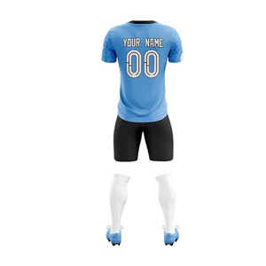ชุดเสื้อฟุตบอลผ้าโพลีเอสเตอร์แบบระเหิดสำหรับผู้ชายชุดเสื้อฟุตบอลระบายอากาศแบบกำหนดเอง100% พร้อมโลโก้ - Product Image 3
