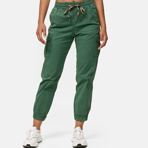 HEALY, pantalones Cargo de pierna ancha para mujer con bolsillos, informal, con cordón, cintura elástica, entrenamiento, senderismo, pantalones de chándal para niñas, Ronpex - Product Image 1