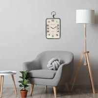AK jam dinding logam Analog kuningan dalam antik selesai dengan kait bulat atas untuk dekorasi Hotel/dekorasi ruang tamu