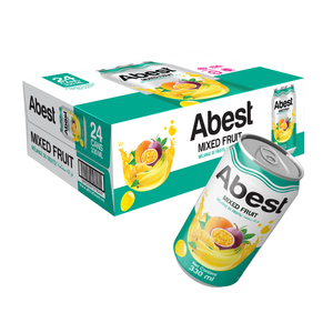 Zumo de frutas mixtas 330ml Alu Can Premium Fruta fresca Etiqueta privada ODM OEM Concentrado con sabor Bajo en azúcar de Vietnam - Product Image 2