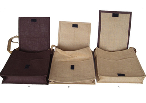 Bolso de mano cruzado Tyvek ecológico con logotipo personalizado, bolso de mano de yute biodegradable vintage geométrico a la moda, regalo promocional reutilizable para - Product Image 2