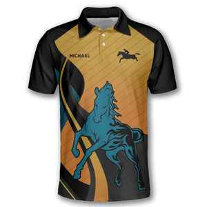 Polo Ecuestre para hombre, camiseta transpirable de secado rápido para montar, ropa deportiva cómoda y ligera de manga corta para exteriores - Product Image 2