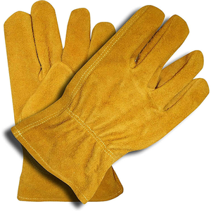 Guantes de conductor de cuero dividido en la espalda personalizados de protección de trabajo de alta calidad para trabajo de uso general - Product Image 1