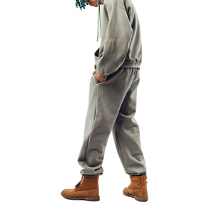 Chándales de gran tamaño y peso pesado para hombre, ropa de calle personalizada, chándales de invierno de algodón 100%, venta al por mayor - Product Image 2