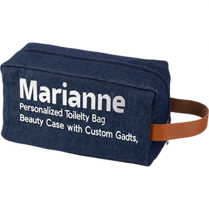Borsa da Toilette Personalizzata Marianne in Denim con Accessori su Misura - Product Image 3