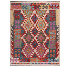 Tapis kilim Maimana Afghanistan 195 x 154 cm - Product Image 1