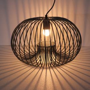 Luminaire suspendu en fer noir fait main éclairage de plafond suspendu réglable pour bureau à domicile et cuisine Installation facile Design élégant - Product Image 1