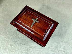 Urnes en bois massif cerise pour urnes de crémation pour hommes adultes Urne de cercueil en bois écologique pour cendres humaines - Product Image 4