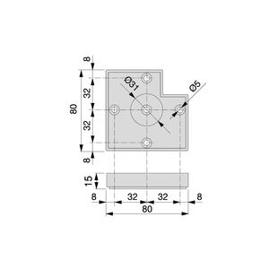 Confezione di Emuca da 20 Alumix 7 gambe mobili 15mm altezza plastica in alluminio verniciato - Product Image 4