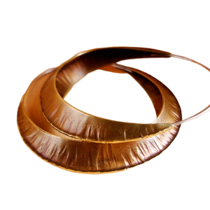 2025, bisutería Vintage de cobre barata extranjera a la venta, pendientes geométricos redondos de hoja, uso diario para damas de Florida - Product Image 2