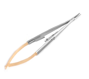Portaagujas manual de acero inoxidable Castroviejo disponible en todos los tamaños y calidades Base de instrumentos quirúrgicos - Product Image 1