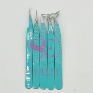 Pince à épiler de précision en acier inoxydable à pointe en fibre en forme de L à 45 et 90 degrés, marque privée Somofy Enterprises SE-BI-TL-00635 - Product Image 6