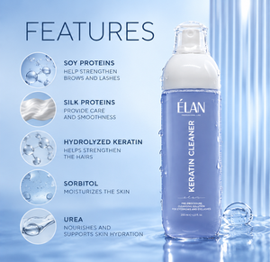 ELAN Professional Line KERATIN <b>CLEANER</b> Pre-Procedure Cleanser for Eyebrows & <b>Eyelashes</b> - Product Image 5