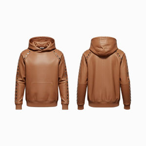 Veste d'hiver unisexe élégante en cuir véritable vintage avec impression numérique et finition unie pour un style décontracté quotidien - Product Image 6