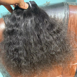 100% réel naturel brut indien vague de corps vierge faisceaux de cheveux humains de haute qualité Machine Double trame 100g Extensions de cheveux - Product Image 1