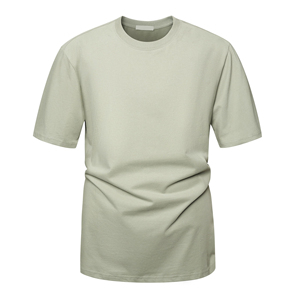 T-shirt en jersey 100% coton avec logo de votre marque personnalisé vente en gros t-shirt uni décontracté Slim Fit hommes couleur lourde - Product Image 1