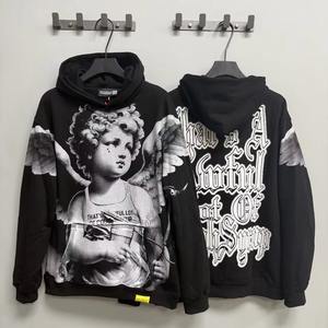 Sudadera con Capucha Informal de Alta Calidad, 100% Algodón, Tejida, Estampada, Cortavientos, Ecológica, de Corte Holgado para Invierno - Product Image 2