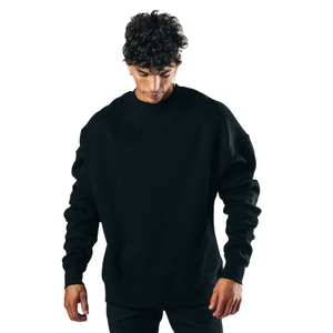 OEM ODM para Venta al por Mayor de Sudaderas de Cuello Redondo de Poliéster/Algodón Grueso para Unisex, Diseño Oversize con Logotipo Personalizado, Color Sólido para Invierno - Product Image 1