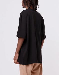 OME เสื้อยืดสตรีทไซส์ใหญ่พิเศษสำหรับผู้ชาย, เสื้อยืดสีพื้นเสื้อยืดธรรมดาทรงหลวมผ้าฝ้าย100% พอดีตัวสำหรับผู้ชายพร้อมโลโก้ตามสั่ง - Product Image 3