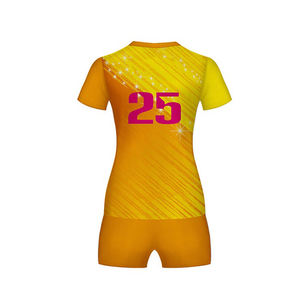 Uniforme de volley-ball de conception unique de la fabrication populaire prix d'usine ensembles à la mode de grande taille pour adultes toutes les couleurs imprimées - Product Image 6