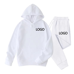 Personnalisez votre logo, sweats à capuche et pantalons deux pièces pour hommes et femmes, vêtements de sport décontractés mode printemps et automne, couple - Product Image 5